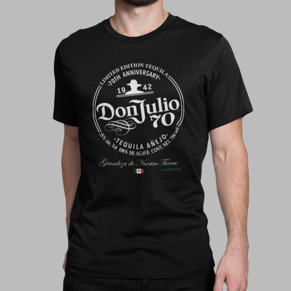 Playera Negra 100% Algodón Peinado de Alta Calidad e impresionante estampado.