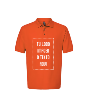 Playera Hombre Mod. 7002, tipo POLO, 100% Algodón, Tallas ADULTO, con impresión frontal ó trasera con logo frontal.