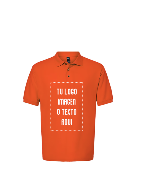 Playera Hombre Mod. 7002, tipo POLO, 100% Algodón, Tallas ADULTO, con impresión frontal ó trasera con logo frontal.