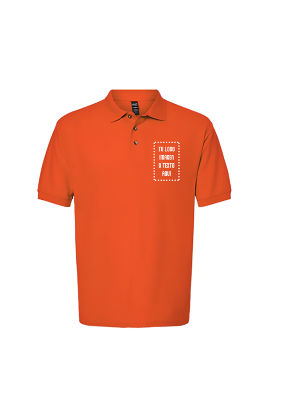 Playera Hombre Mod. 7002, tipo POLO, 100% Algodón, Tallas ADULTO, con impresión frontal ó trasera con logo frontal.