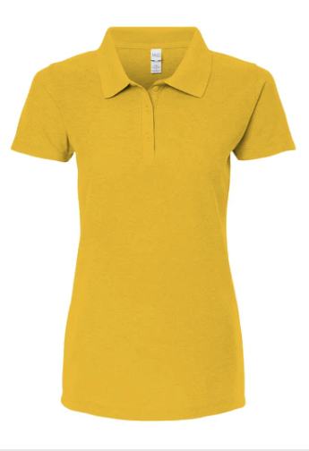 Playera Dama Mod. 7007, tipo POLO, Tallas ADULTO, con impresión frontal ó trasera con logo frontal.