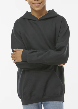 Sudadera Cerrada, UNISEX, Tallas Junior, con impresión frontal o Trasero con logo frontal.