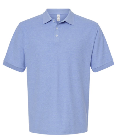 AZUL CIELO JASPEADO Playera Hombre Mod. 7006, tipo POLO, 50% Poliester-50% Algodón,Tallas ADULTO, con impresión frontal ó trasera con logo frontal.