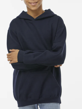 Sudadera Cerrada, UNISEX, Tallas Junior, con impresión frontal o Trasero con logo frontal.