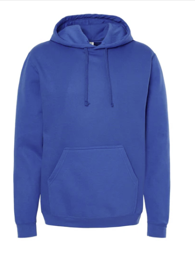 AZUL REY Sudadera Cerrada, UNISEX, Tallas ADULTO, con impresión frontal ó trasera con logo frontal.