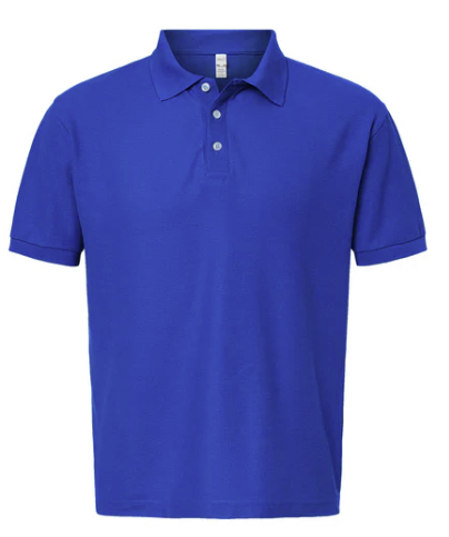 AZUL REY Playera Hombre Mod. 7006, tipo POLO, 50% Poliester-50% Algodón,Tallas ADULTO, con impresión frontal ó trasera con logo frontal.