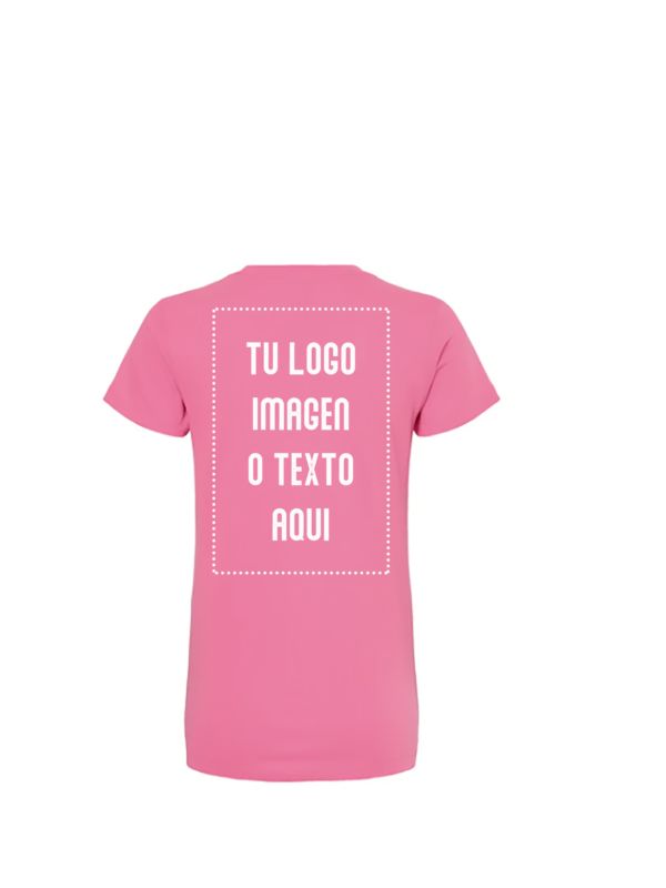 Playera Dama Mod. 4810, 100% Algodón, Tallas ADULTO, con impresión frontal ó trasera con logo frontal.