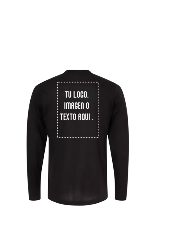 BACK Playera Mod. 3520, Manga Larga, Ultra Ligera 65% Poliester y 35% Algodón, Tallas ADULTO, con impresión frontal o trasero (con logo frontal).