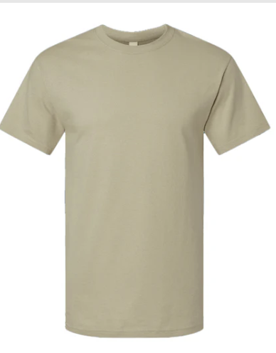 Playera Mod. 4800, UNISEX, 100% Algodón, Tallas ADULTO, con impresión frontal ó trasero (con logo frontal).