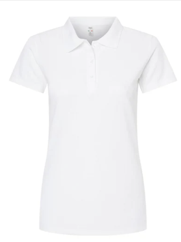 Playera Dama Mod. 7007, tipo POLO, Tallas ADULTO, con impresión frontal ó trasera con logo frontal.