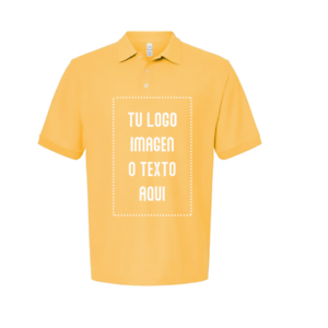 Playera Hombre Mod. 7006, tipo POLO, 50% Poliester-50% Algodón,Tallas ADULTO, con impresión frontal ó trasera con logo frontal.