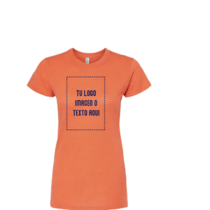 Playera Dama Mod. 3540, 65% Poliester y 35% Algodón, Tallas ADULTO, con impresión frontal ó trasera con logo frontal.