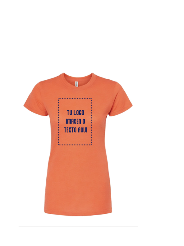 FRONTAL Playera Dama Mod. 3540, 65% Poliester y 35% Algodón, Tallas ADULTO, con impresión frontal ó trasera con logo frontal.
