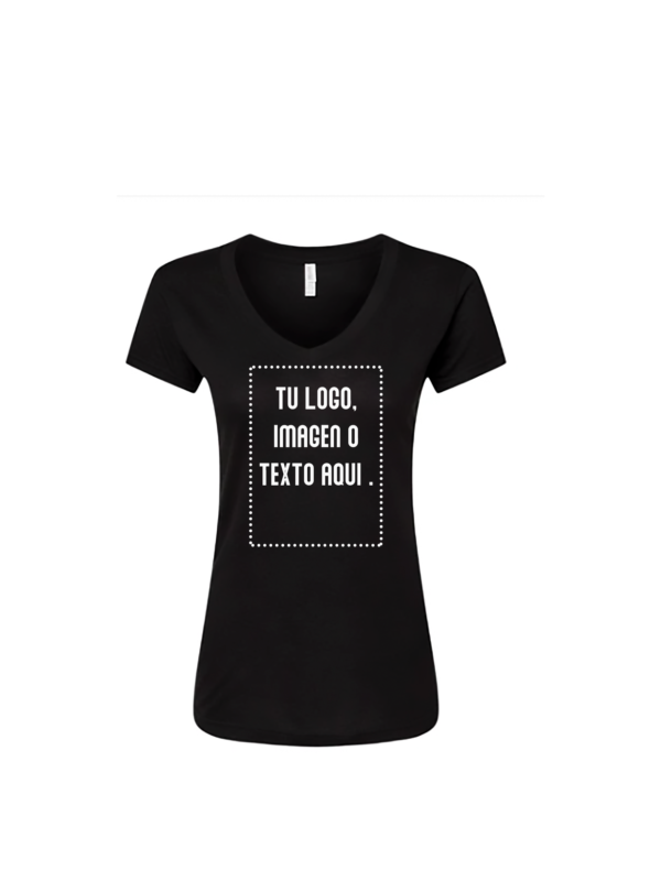 Playera Dama Mod. 4514, 100% Algodón, Tallas ADULTO, con impresión frontal ó trasera con logo frontal.