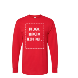 Playera Mod. 4820, Manga Larga, 100% Algodón, Tallas ADULTO, con impresión frontal o trasero (con logo frontal).