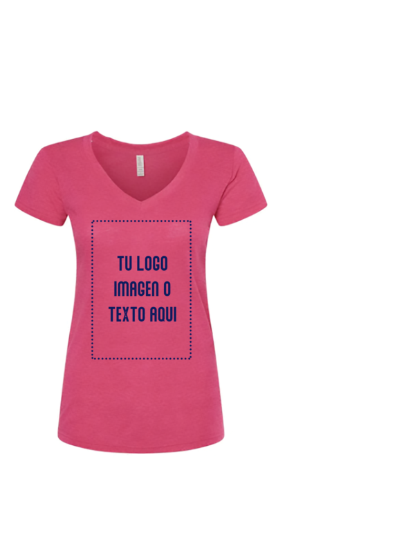 Playera Dama Mod. 3542, 65% Poliester 35% Algodón, Ultra Ligera,Tallas ADULTO, con impresión frontal ó trasera con logo frontal.
