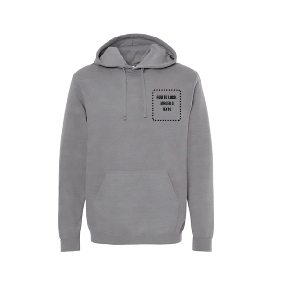 FRONTAL LOGO Sudadera Cerrada, UNISEX, Tallas ADULTO, con impresión frontal ó trasera con logo frontal.