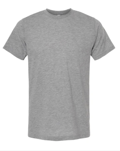 GRIS JASPEADO Playera Mod. 3541, Ultra Ligera UNISEX, 65% Poliester y 35% Algodón, Tallas ADULTO, con impresión frontal ó trasero (con logo frontal).