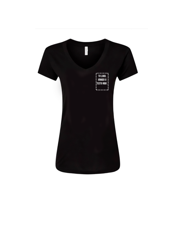 Playera Dama Mod. 4514, 100% Algodón, Tallas ADULTO, con impresión frontal ó trasera con logo frontal.