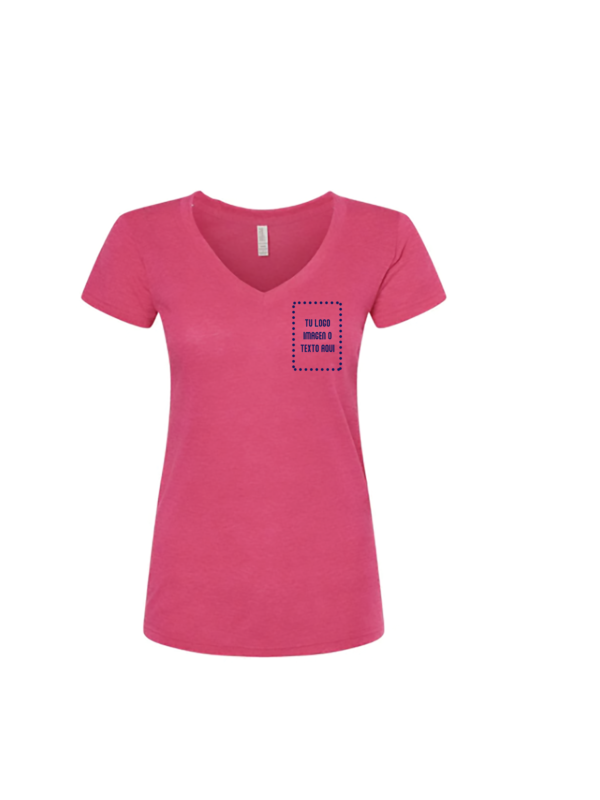 Playera Dama Mod. 3542, 65% Poliester 35% Algodón, Ultra Ligera,Tallas ADULTO, con impresión frontal ó trasera con logo frontal.