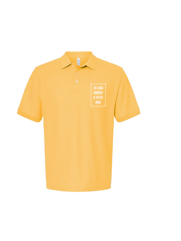 LOGO Playera Hombre Mod. 7006, tipo POLO, 50% Poliester-50% Algodón,Tallas ADULTO, con impresión frontal ó trasera con logo frontal.