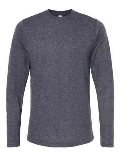 MARINO JASPEADO Playera Mod. 3520, Manga Larga, Ultra Ligera 65% Poliester y 35% Algodón, Tallas ADULTO, con impresión frontal o trasero (con logo frontal).