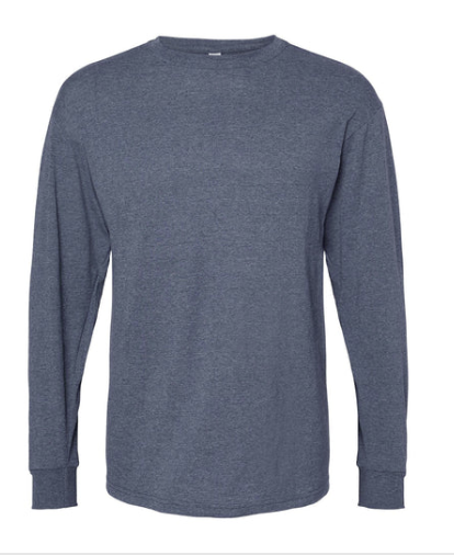 MARINO JASPEADO Playera Mod. 4820, Manga Larga, 100% Algodón, Tallas ADULTO, con impresión frontal o trasero (con logo frontal).