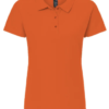 NARANJA Playera Dama Mod. 7600, tipo POLO, Tallas ADULTO, con impresión frontal ó trasera con logo frontal.