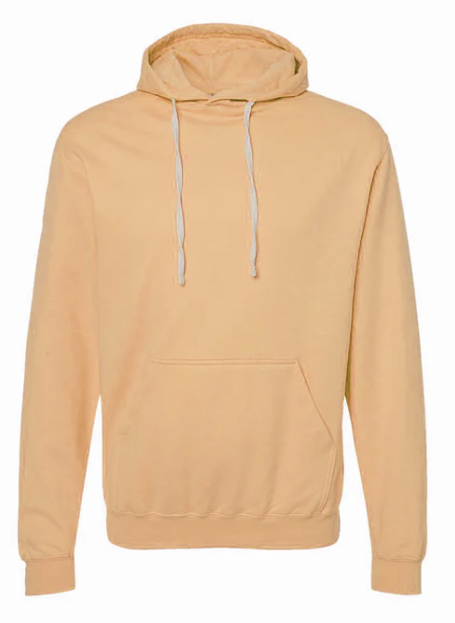 NARANJA CANTALOUPE Sudadera Cerrada, UNISEX, Tallas ADULTO, con impresión frontal ó trasera con logo frontal.