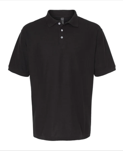 NEGRO FINE Playera Hombre Mod. 7006, tipo POLO, 50% Poliester-50% Algodón,Tallas ADULTO, con impresión frontal ó trasera con logo frontal.