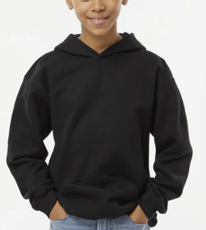 Sudadera Cerrada, UNISEX, Tallas Junior, con impresión frontal o Trasero con logo frontal.