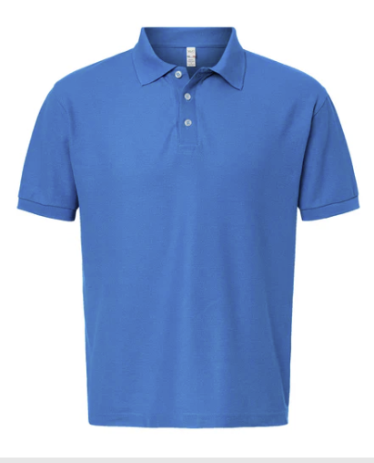 TURQUESA BRILLANTE Playera Hombre Mod. 7006, tipo POLO, 50% Poliester-50% Algodón,Tallas ADULTO, con impresión frontal ó trasera con logo frontal.