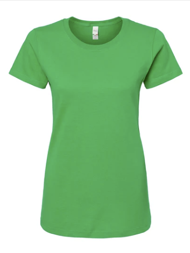 Playera Dama Mod. 4810, 100% Algodón, Tallas ADULTO, con impresión frontal ó trasera con logo frontal.