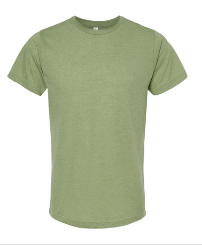 VERDE JASPEADO Playera Mod. 3541, Ultra Ligera UNISEX, 65% Poliester y 35% Algodón, Tallas ADULTO, con impresión frontal ó trasero (con logo frontal).