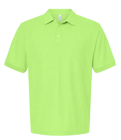 VERDE LIMON Playera Hombre Mod. 7006, tipo POLO, 50% Poliester-50% Algodón,Tallas ADULTO, con impresión frontal ó trasera con logo frontal.